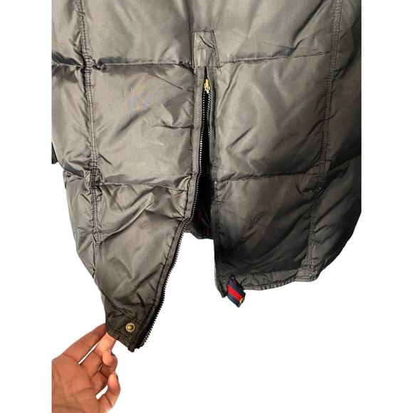 Tommy Hilfiger Black Long Down Blend Quilted Faux Fur Hooded Coat Women Sz S - Picture 11 of 14